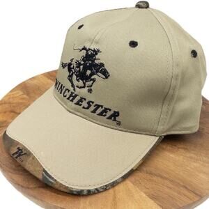 Winchester Truckers Baseball Hat Cap Tan Embroidered Logo Adjustable